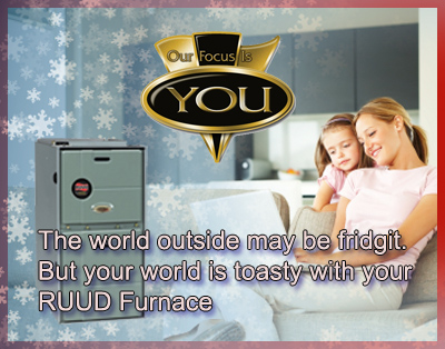 Ruud Ultra Series™ 90 PlusModulating Gas Furnace